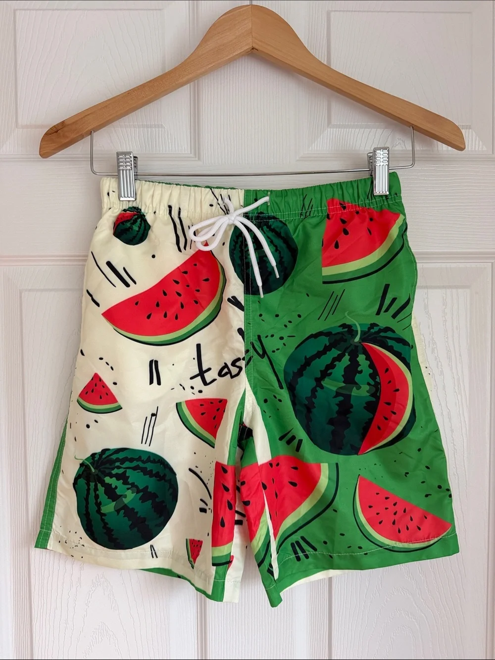 Boys Watermelon Swim Trunks Size Large Mesh Lined Beach Pool Shorts
